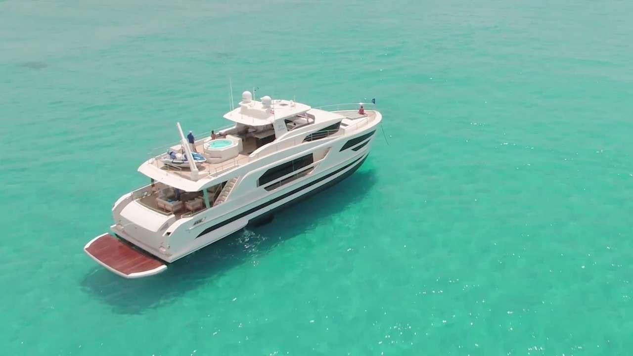 a boat in the water aboard MIDNIGHT MOON Yacht for Charter
