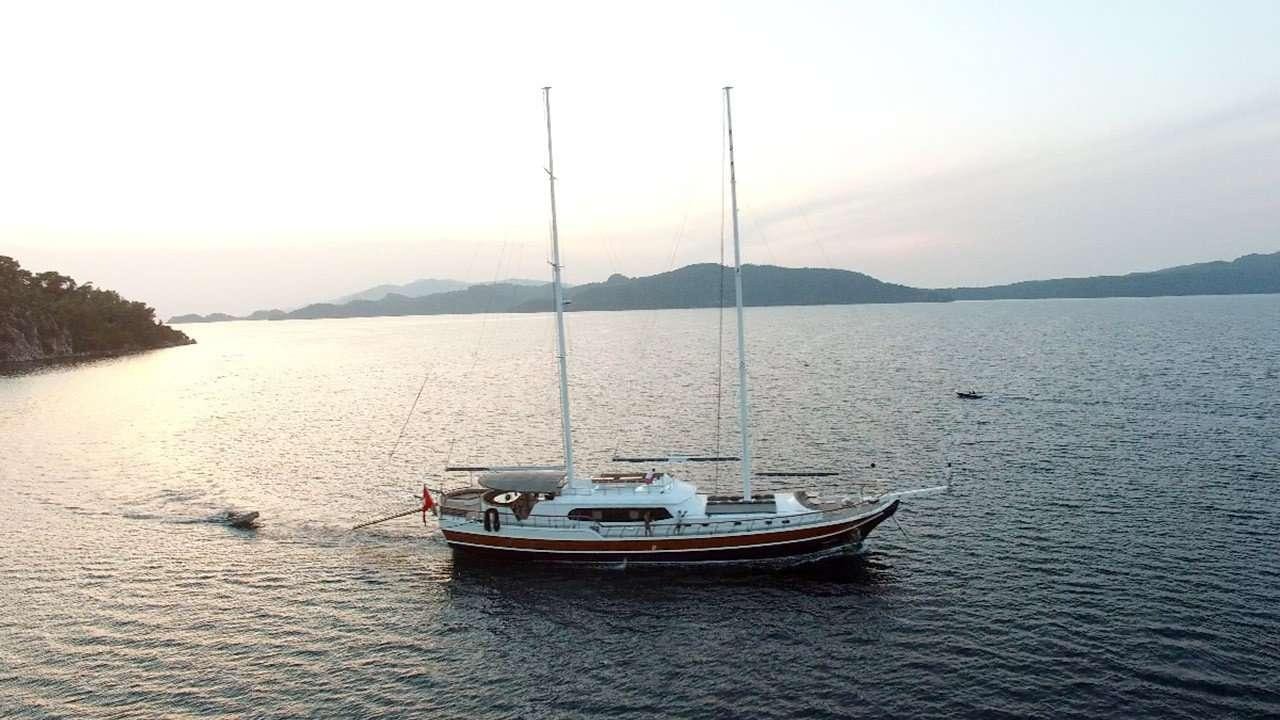 a boat on the water aboard SADIYE HANIM Yacht for Charter