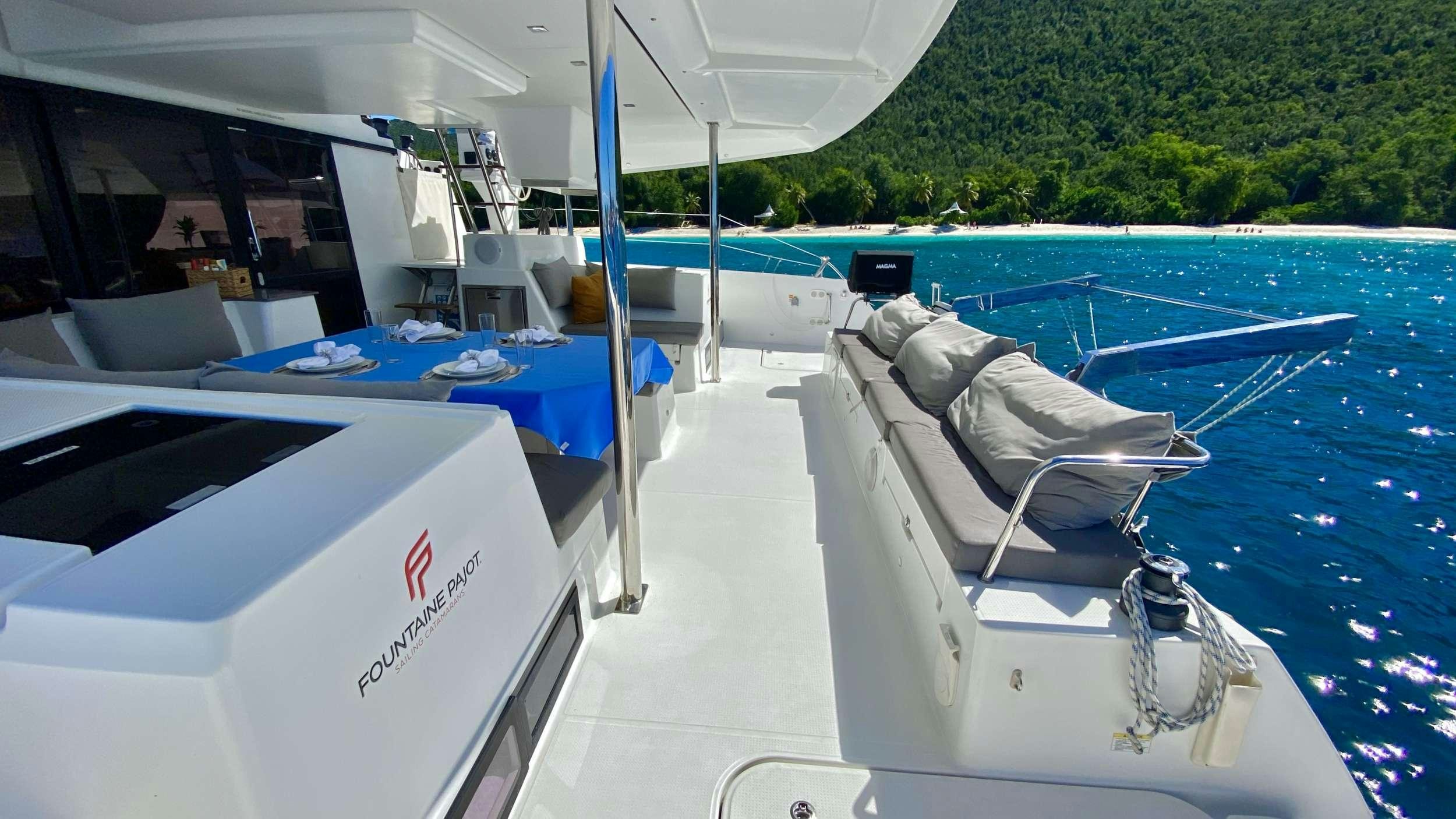 a boat on the water aboard KATRINA Yacht for Charter