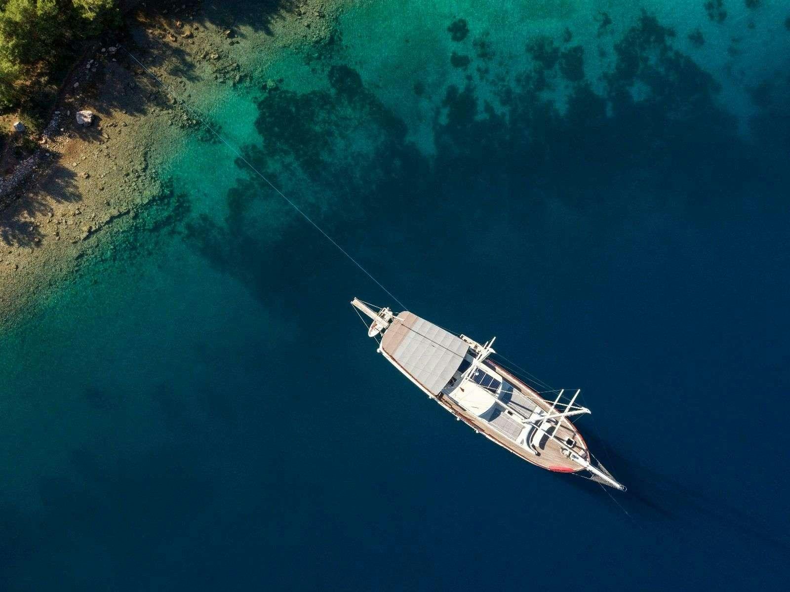 a boat in the water aboard KORAY EGE Yacht for Charter
