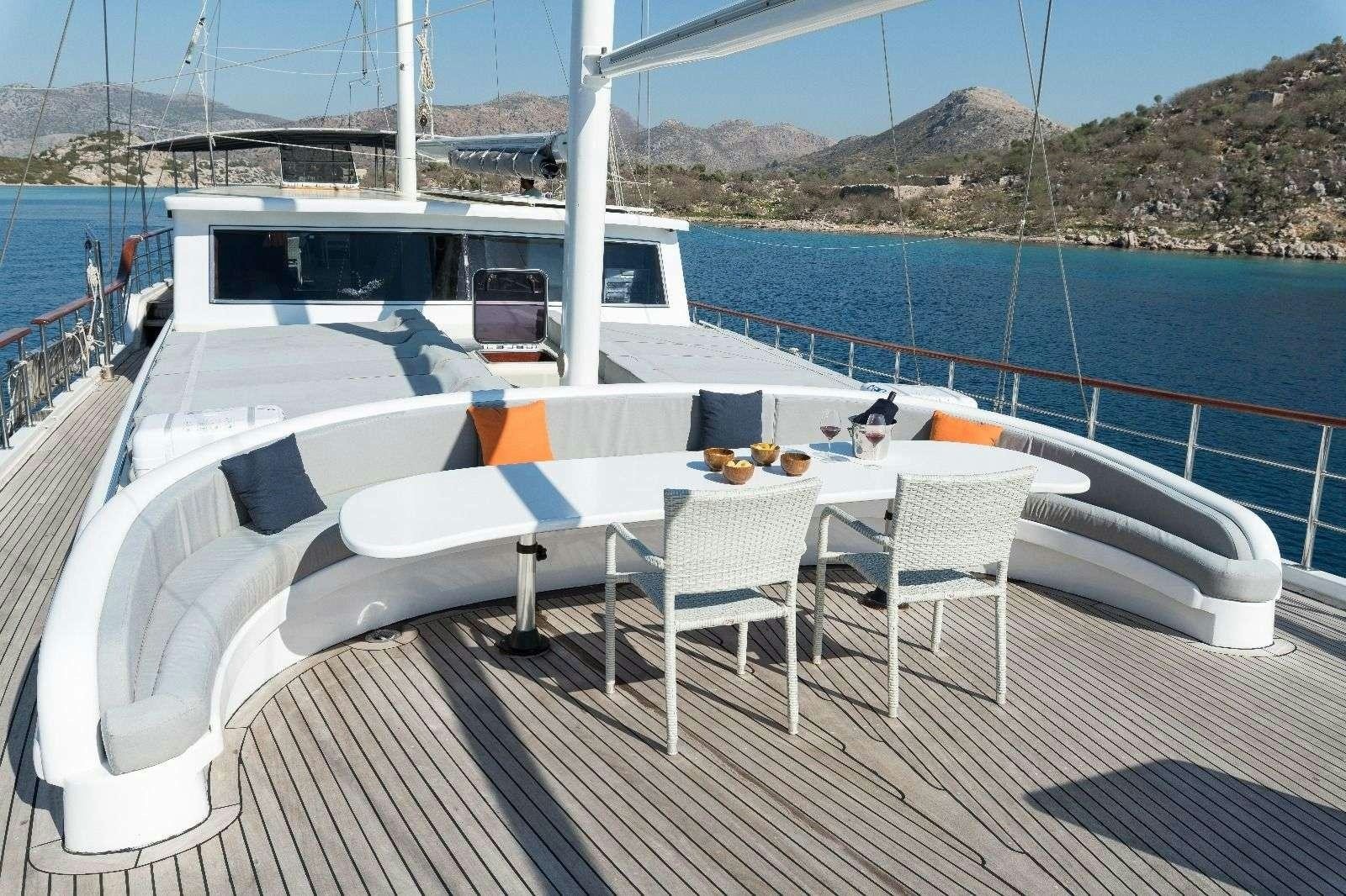a boat on the water aboard KORAY EGE Yacht for Charter