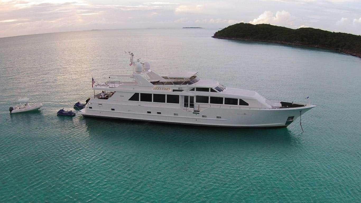 a boat in the water aboard LUCKY STARS Yacht for Charter