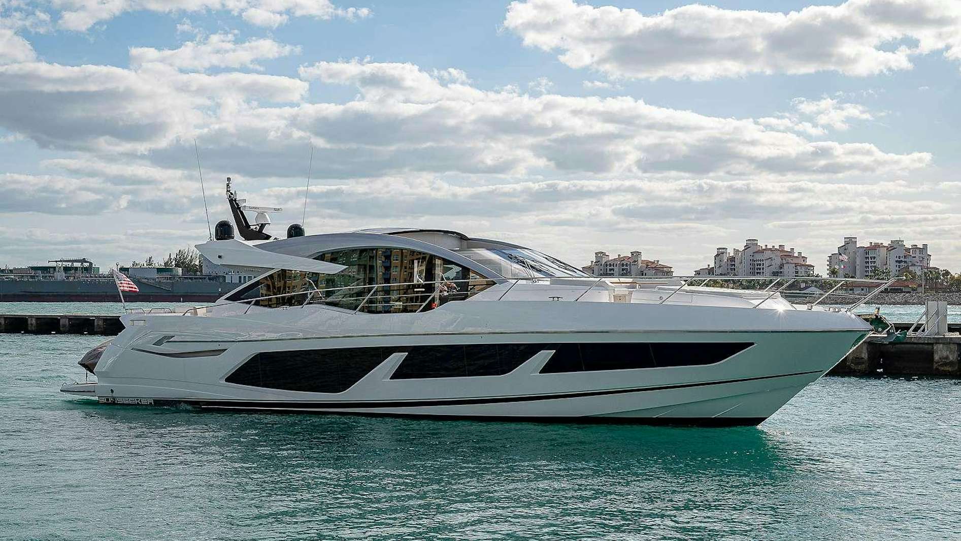 a boat on the water aboard STRATEGIC DREAMS Yacht for Charter