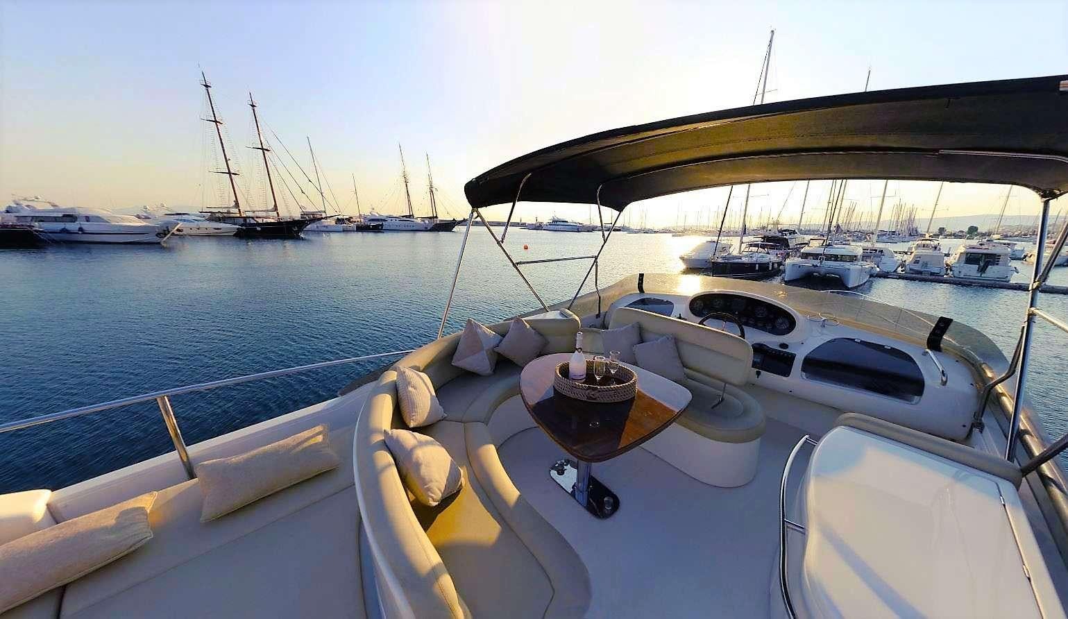 a boat on the water aboard AVENTURA II Yacht for Charter