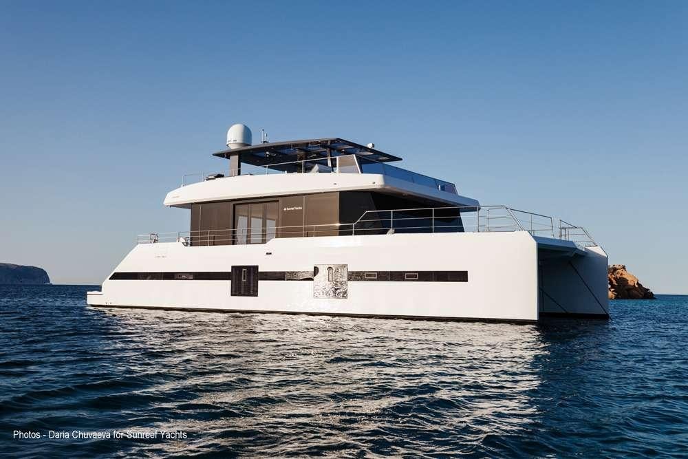 a boat in the water aboard MAYRILOU Yacht for Charter