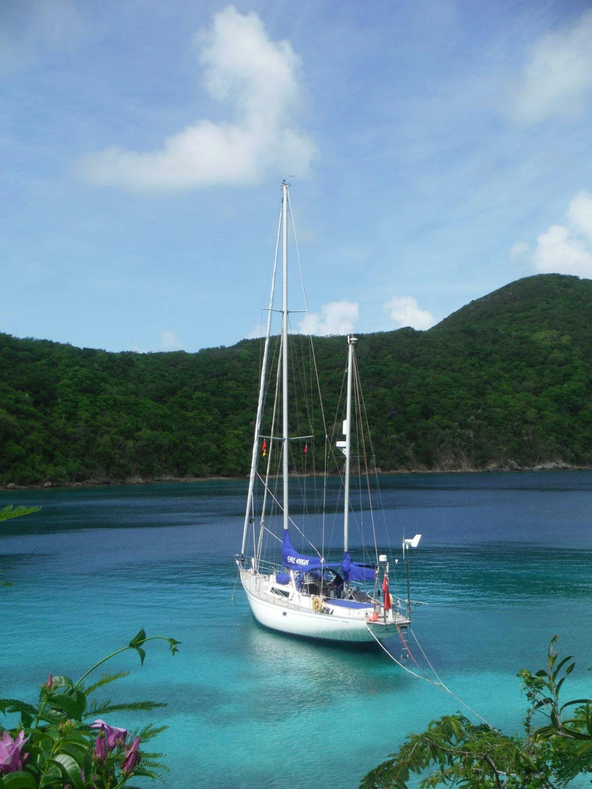 a sailboat on the water aboard EMILY MORGAN Yacht for Charter