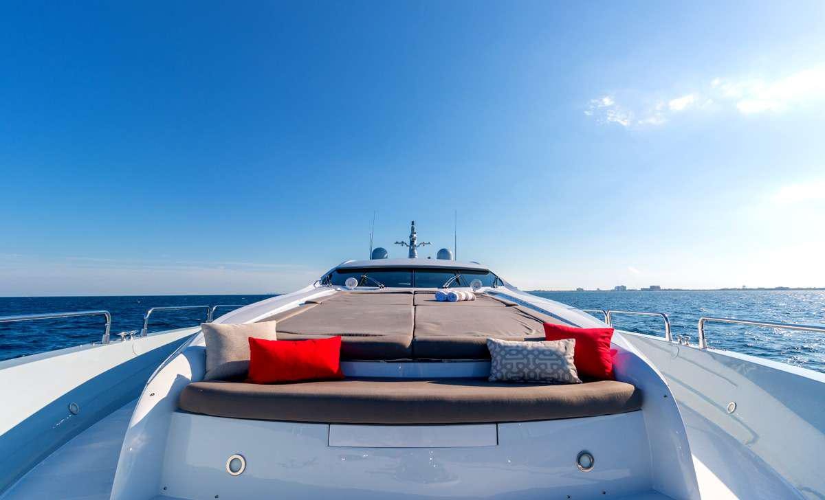 a boat on the water aboard PRIVEE Yacht for Charter