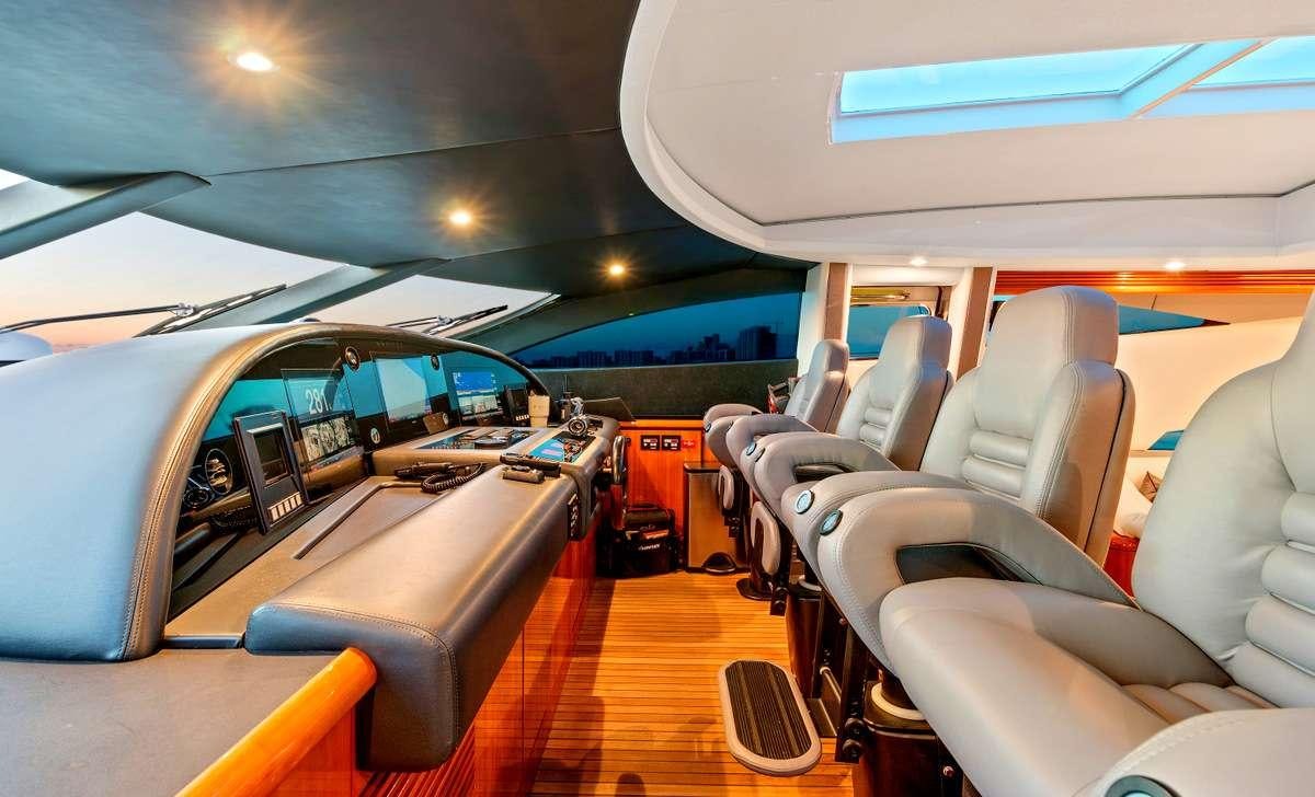 inside of a plane aboard PRIVEE Yacht for Charter