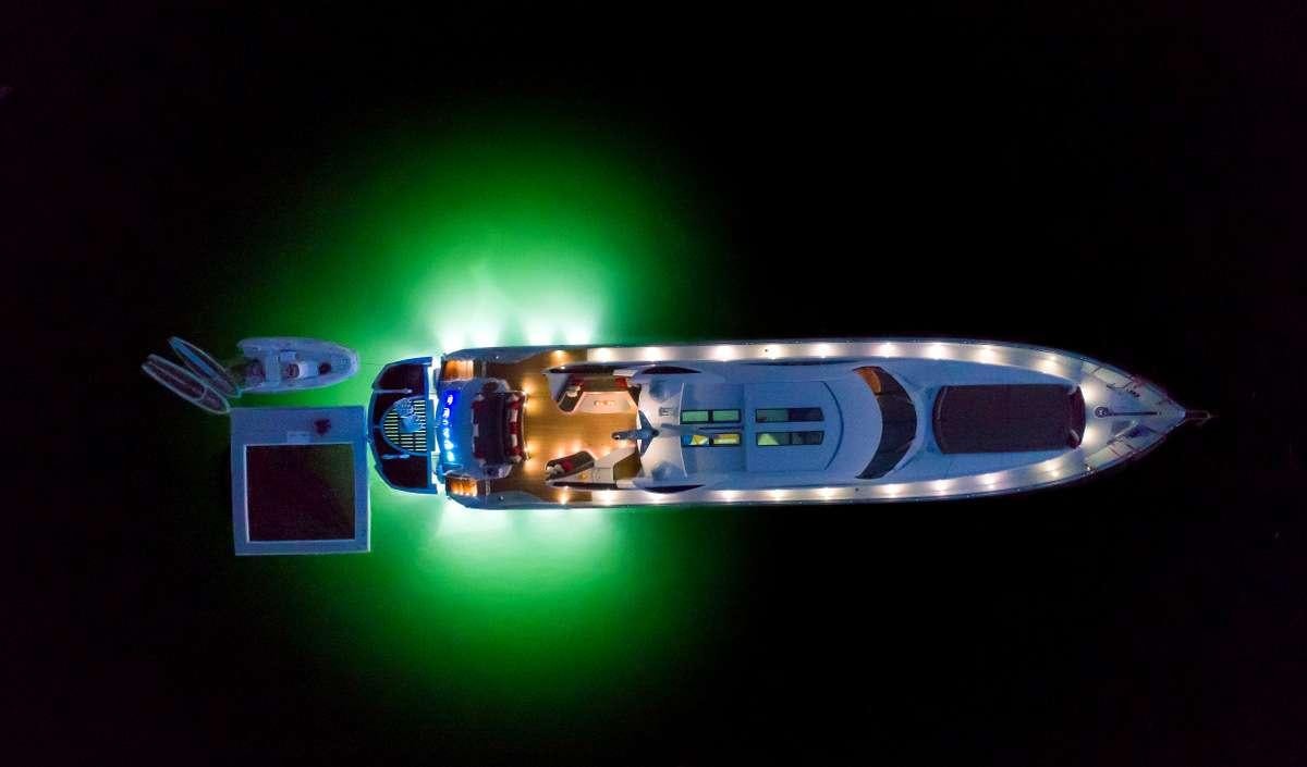 a close up of a keychain aboard PRIVEE Yacht for Charter