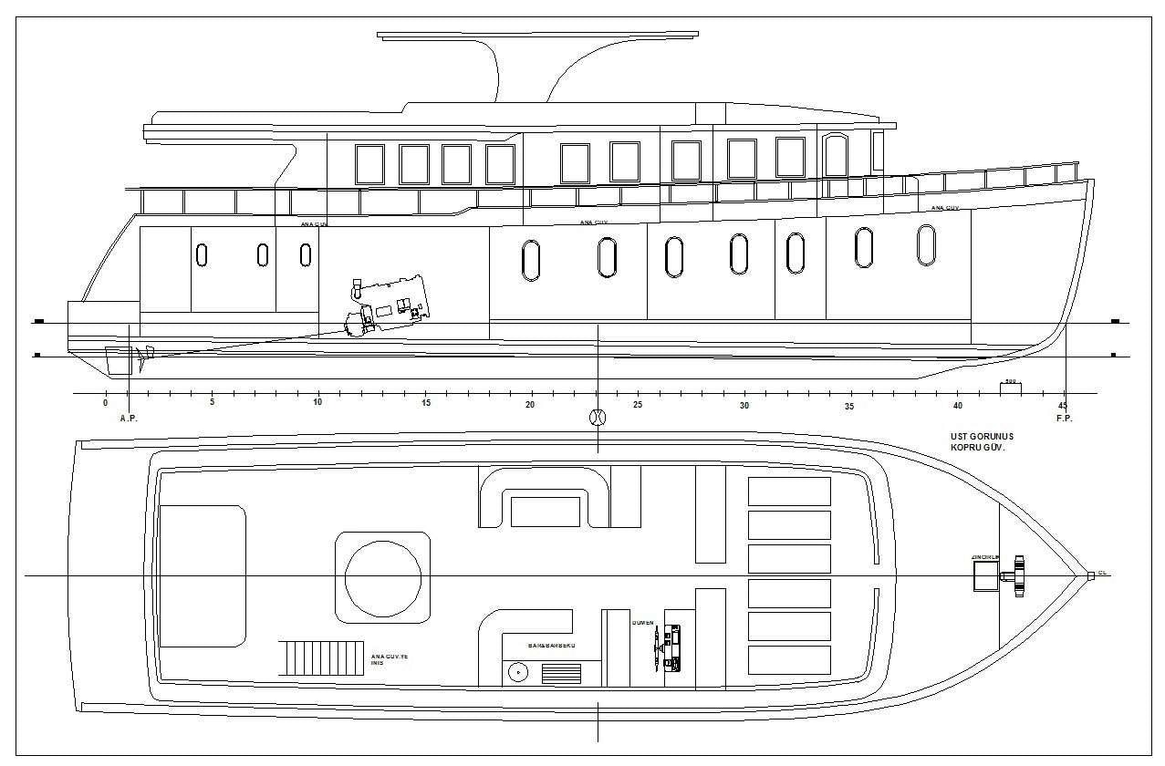 diagram, engineering drawing aboard CROCUS Yacht for Charter