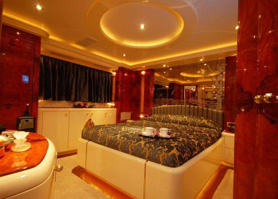 a large bathroom with a large tub aboard CROCUS Yacht for Charter