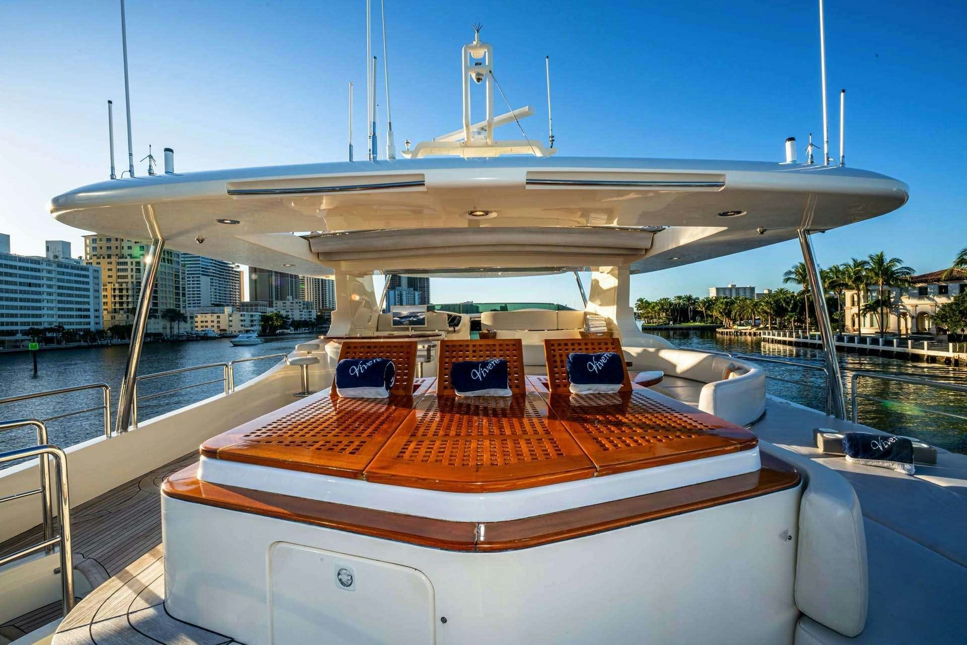 a boat on the water aboard VIVERE Yacht for Charter
