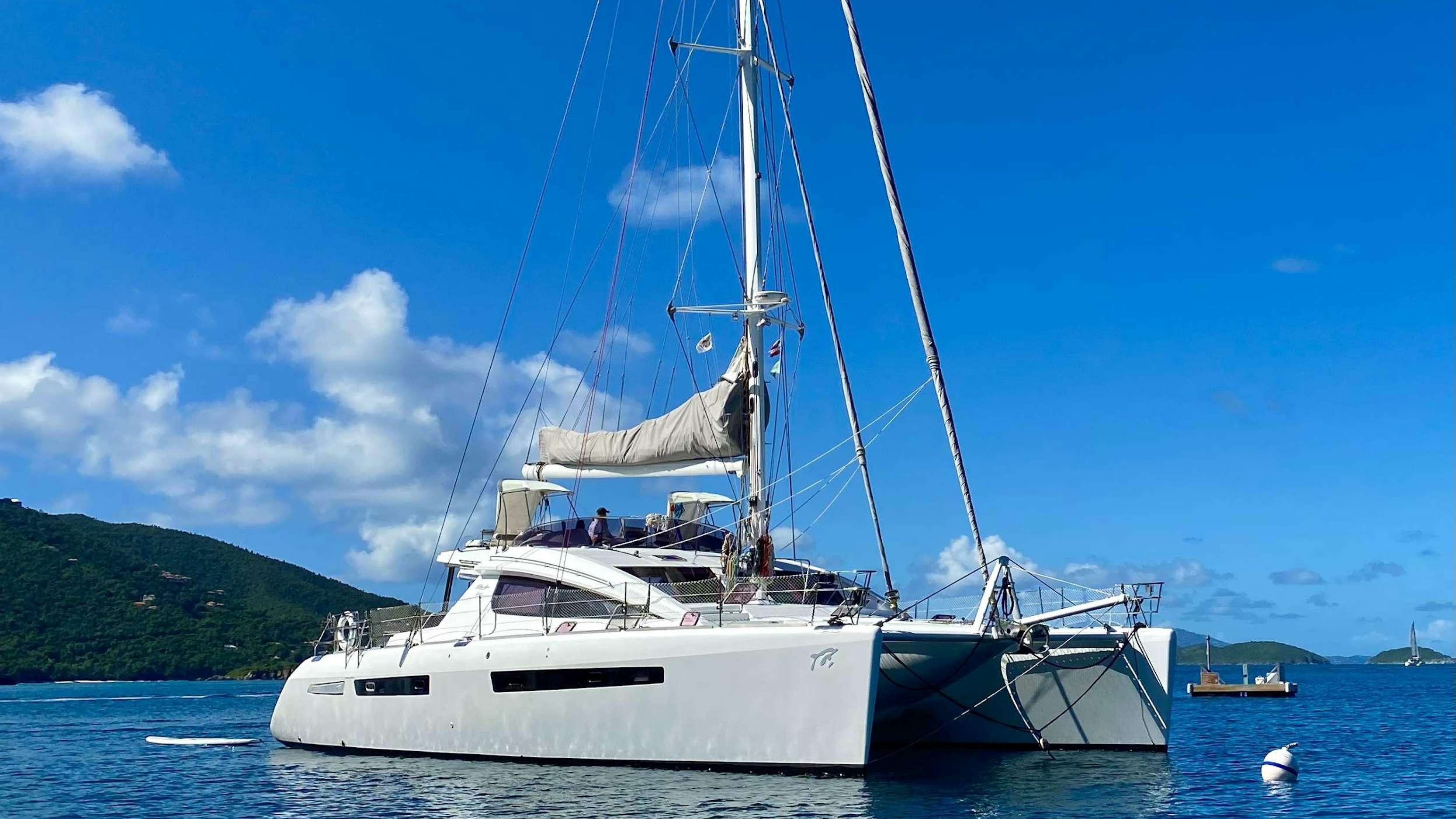a boat on the water aboard TRES SUENOS Yacht for Charter