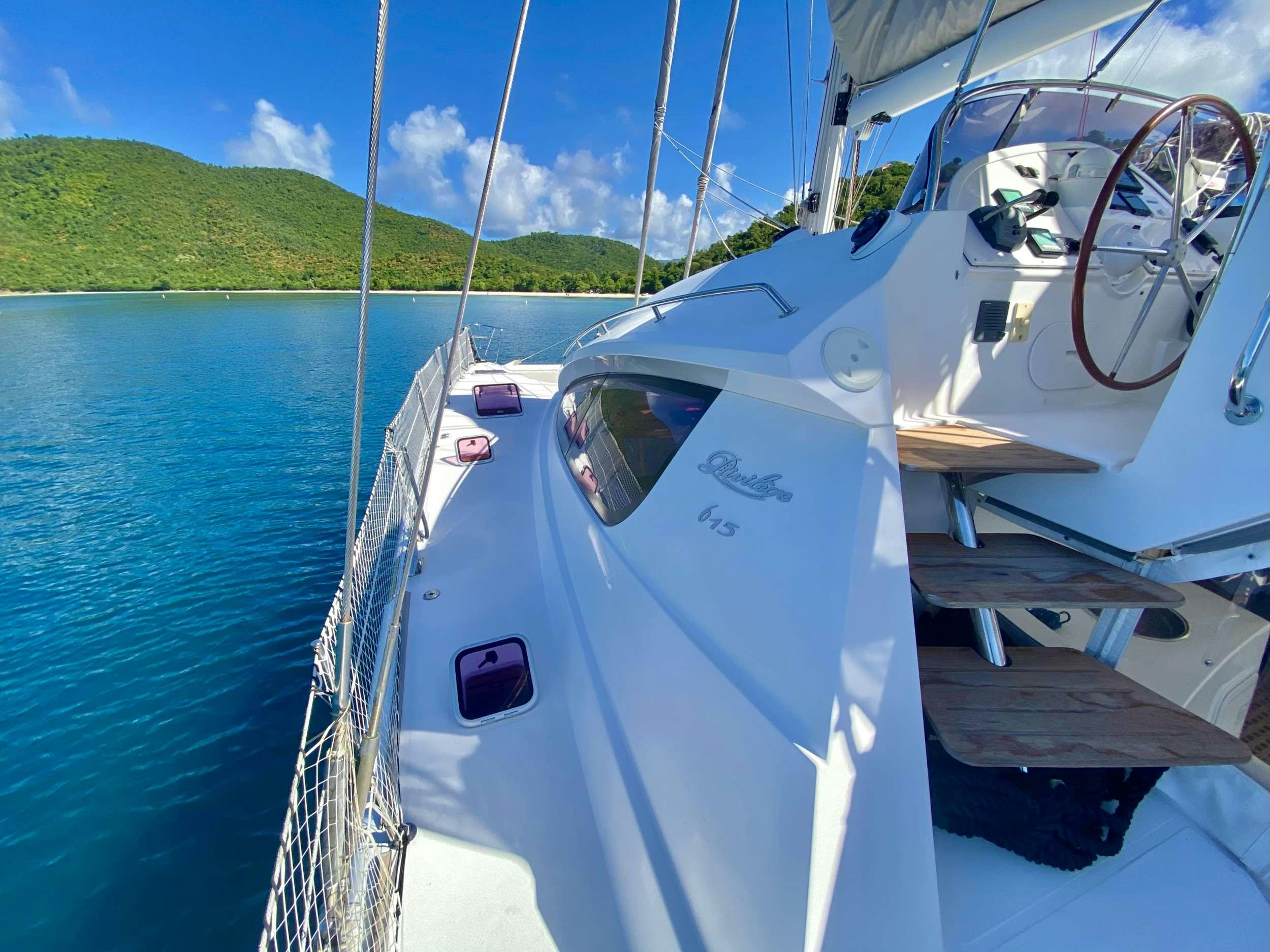 a boat on the water aboard TRES SUENOS Yacht for Charter
