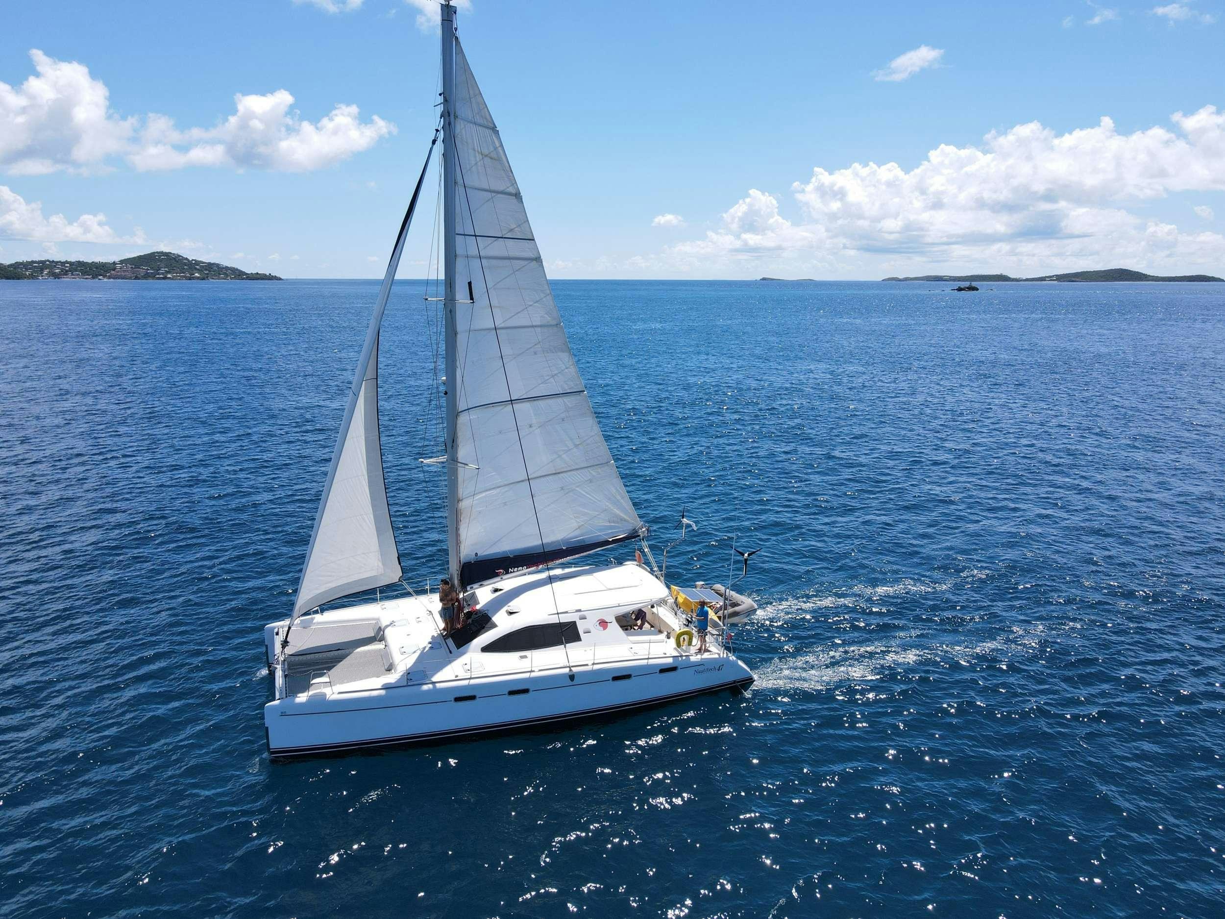a sailboat on the water aboard NEMO Yacht for Charter