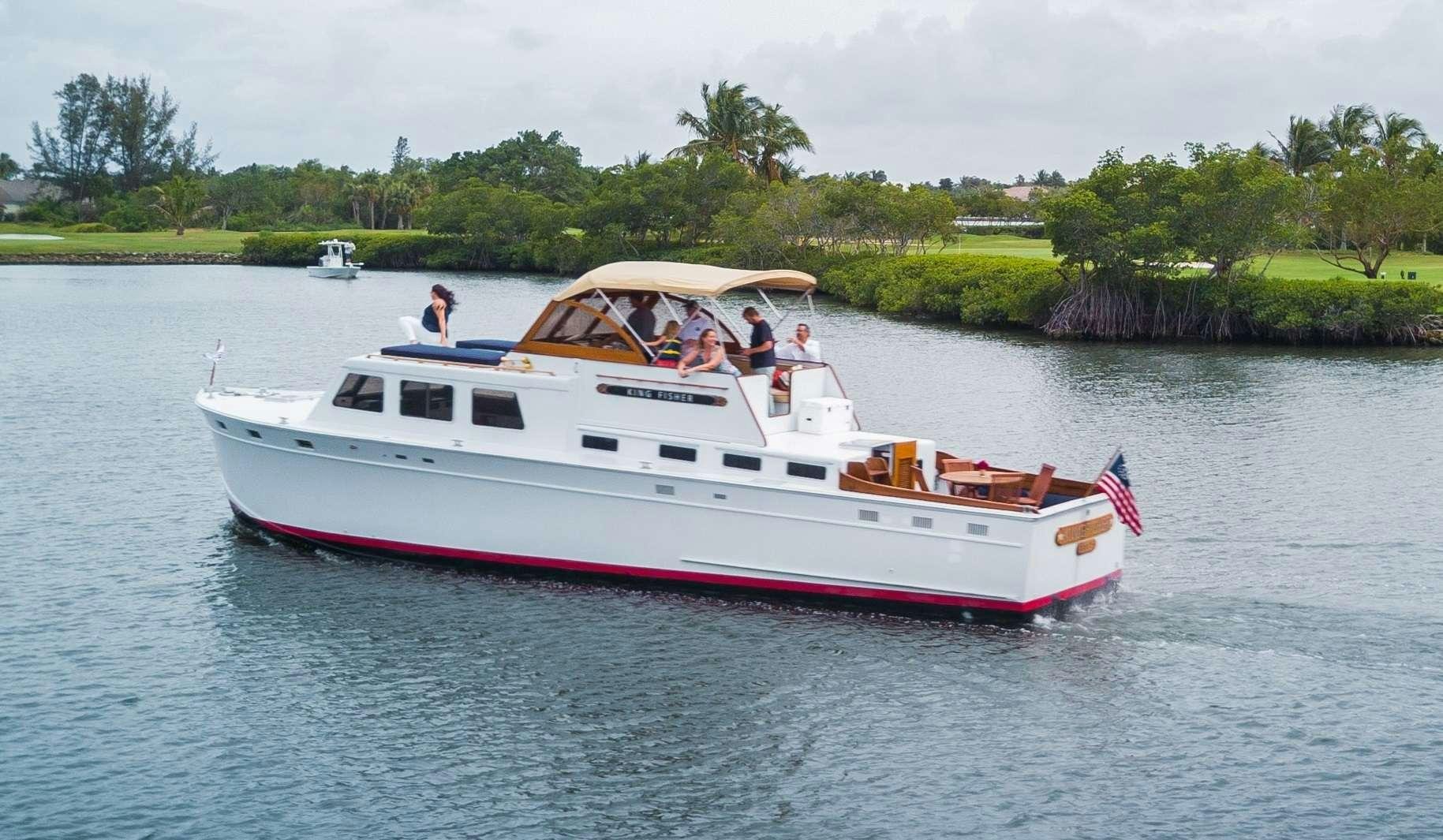 a boat on the water aboard KINGFISHER Yacht for Charter