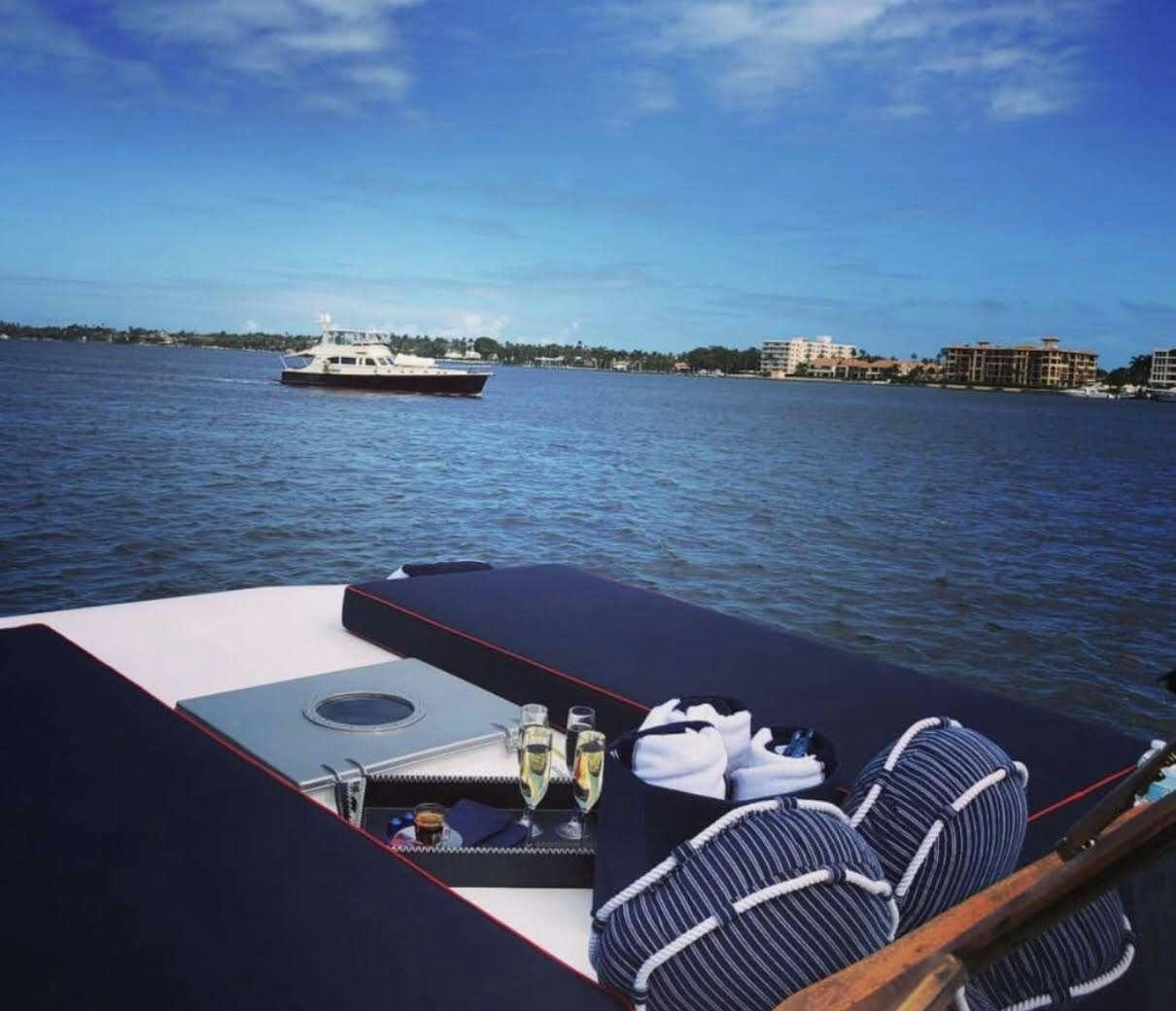 a boat on the water aboard KINGFISHER Yacht for Charter