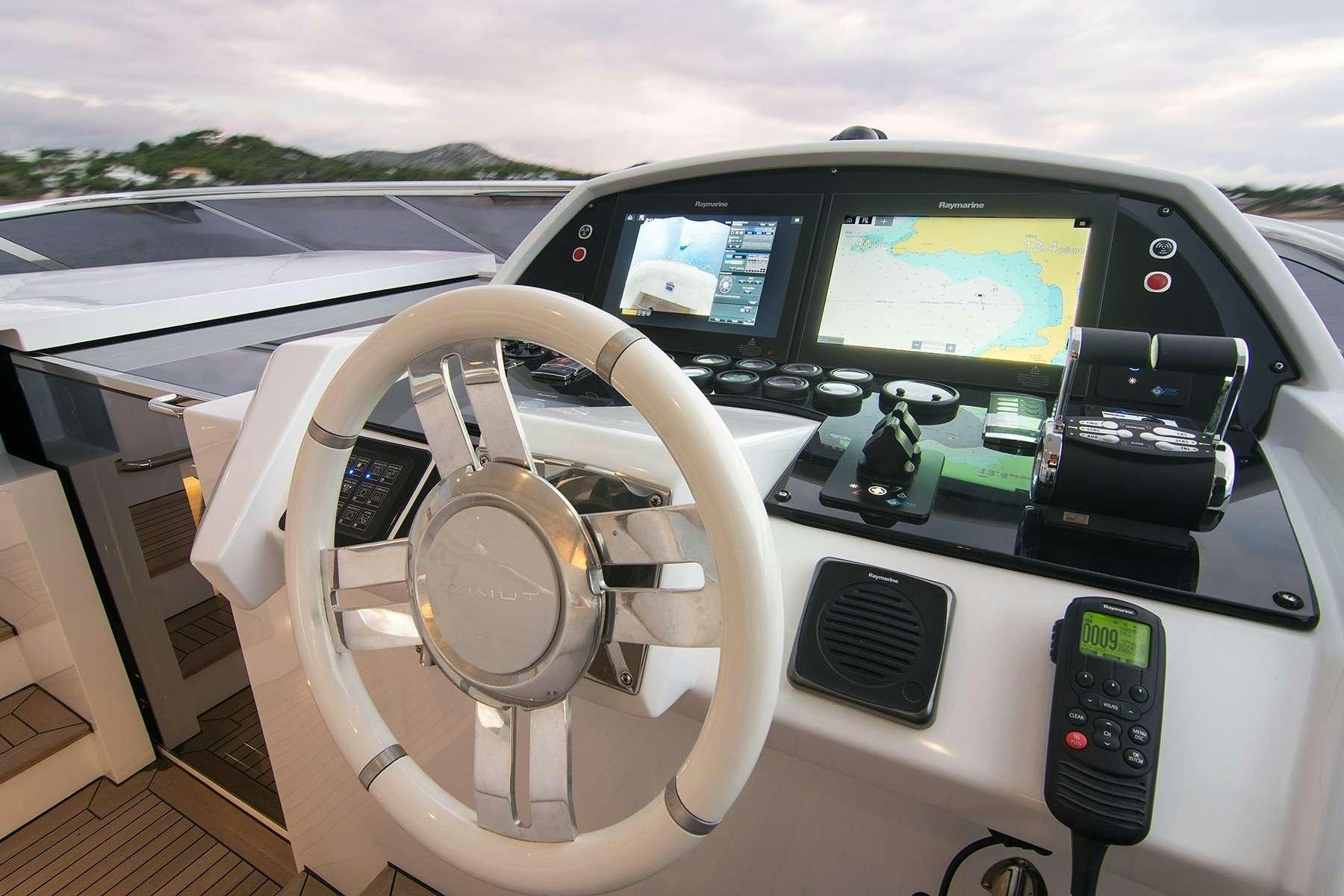 the interior of a car aboard MEMORIES TOO Yacht for Charter