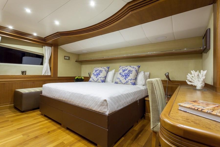 a bed in a room aboard HAPPY HOUR Yacht for Charter