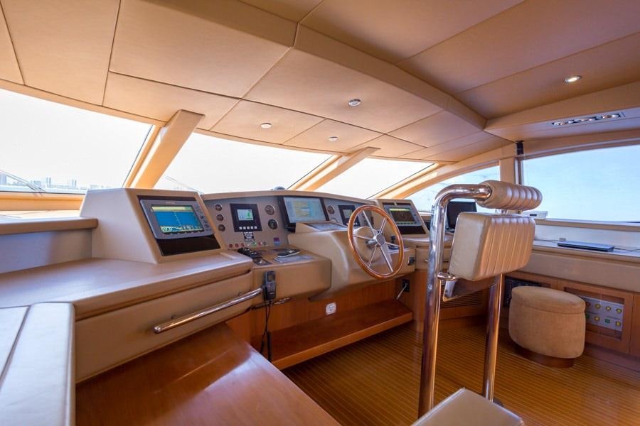 inside of a plane aboard HAPPY HOUR Yacht for Charter