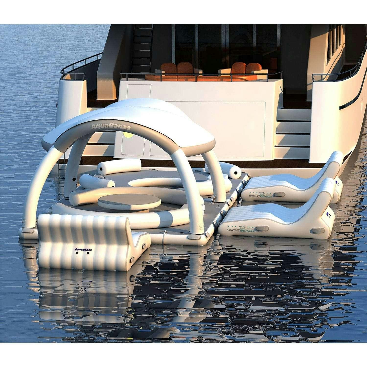 a chair in a flooded street aboard PERSEVERANCE 3 Yacht for Charter