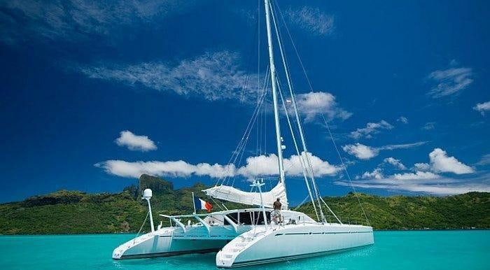 a boat on the water aboard MAGIC CAT Yacht for Charter
