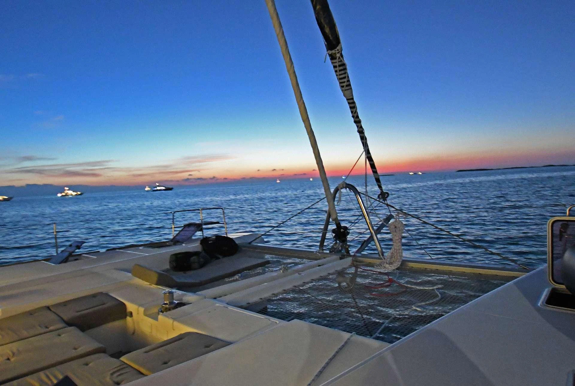a boat on the water aboard Samoru ll Yacht for Charter