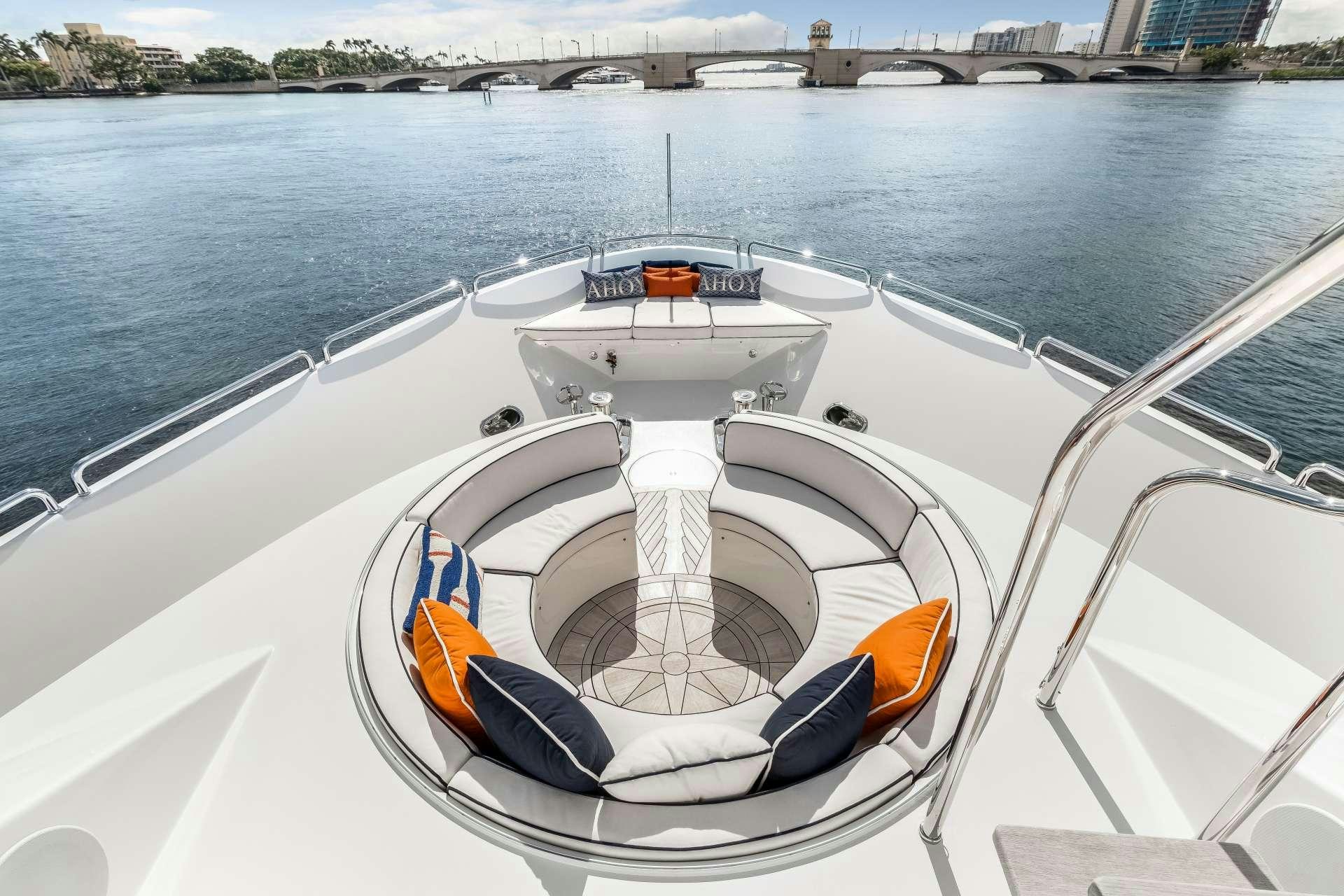 a boat on a deck aboard OUR HERITAGE Yacht for Charter