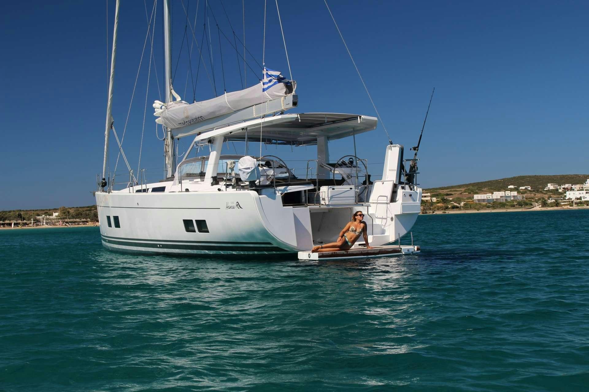a person on a sailboat aboard MED SEA TATION Yacht for Charter