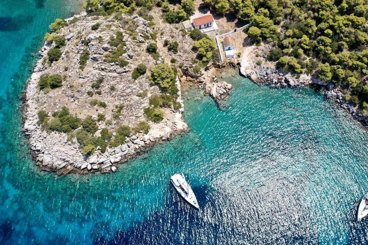 a boat in the water aboard MED SEA TATION Yacht for Charter