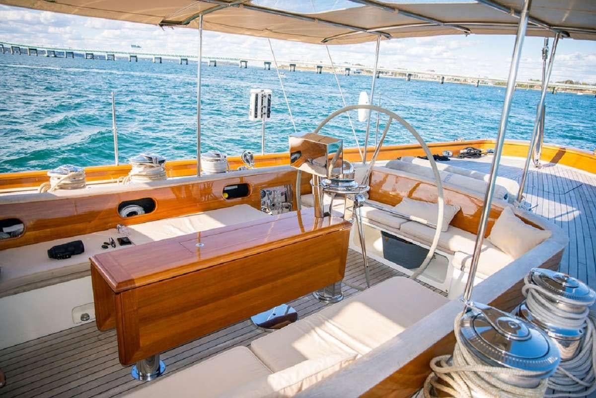 a boat on the water aboard AURELIUS 111 Yacht for Charter