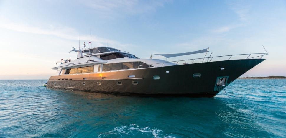 a boat in the water aboard UNBRIDLED Yacht for Charter