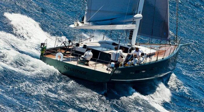 a boat on the water aboard SHAMLOR Yacht for Charter