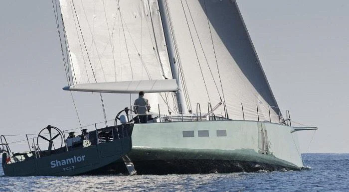 a boat on the water aboard SHAMLOR Yacht for Charter