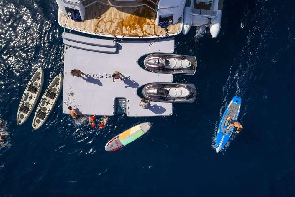 a group of boats in the water aboard ENDLESS SUMMER Yacht for Charter