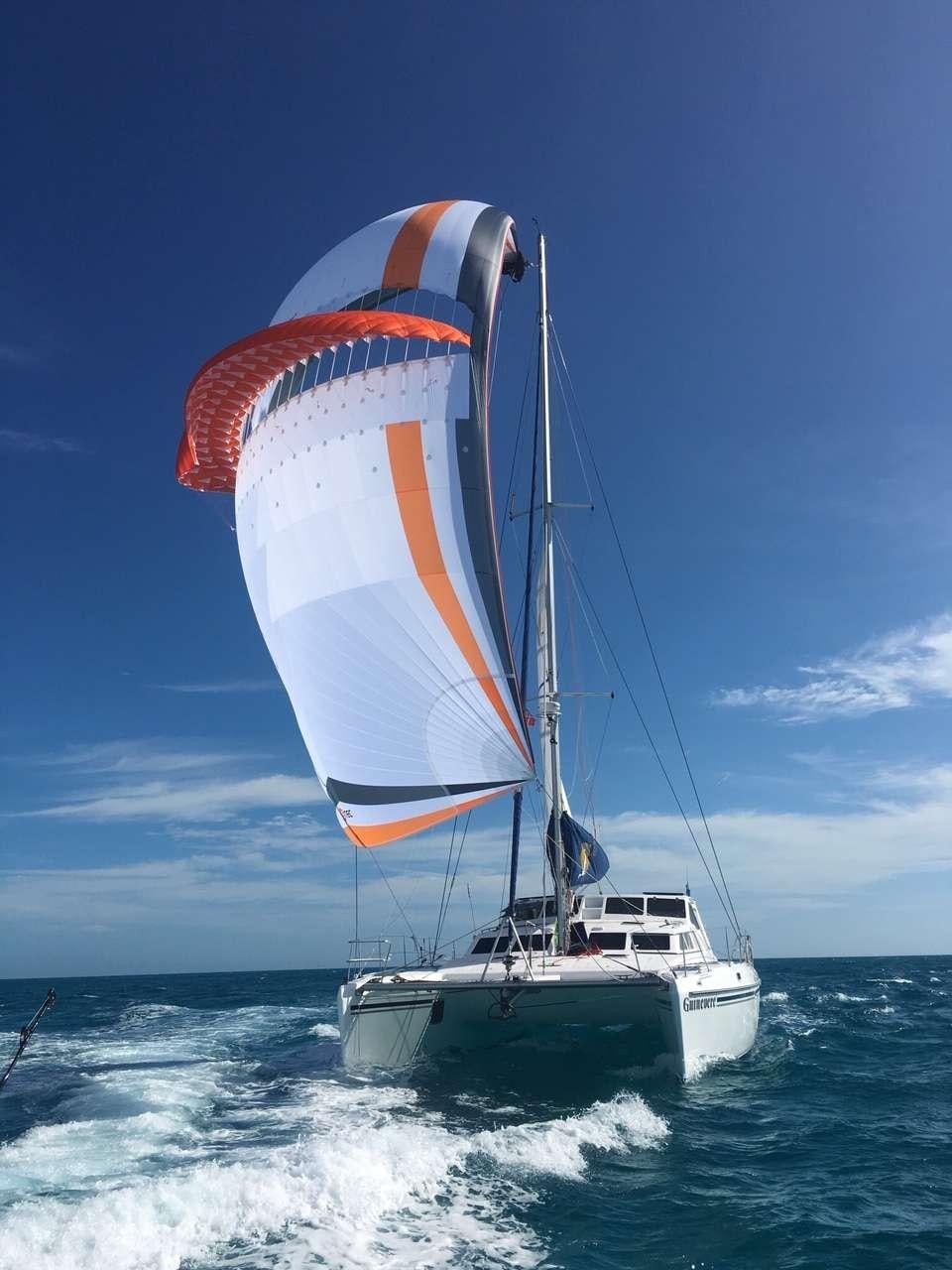 a sailboat with a sail aboard GUINEVERE Yacht for Charter