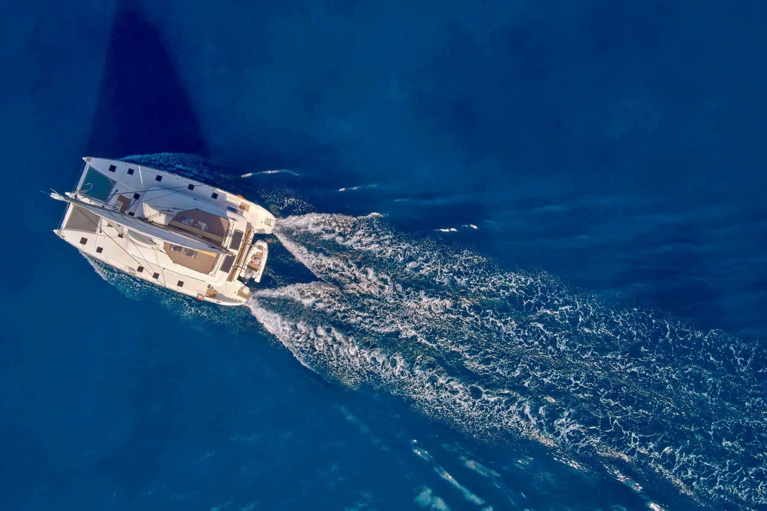 a boat in the water aboard GOLDEN PEARL Yacht for Charter