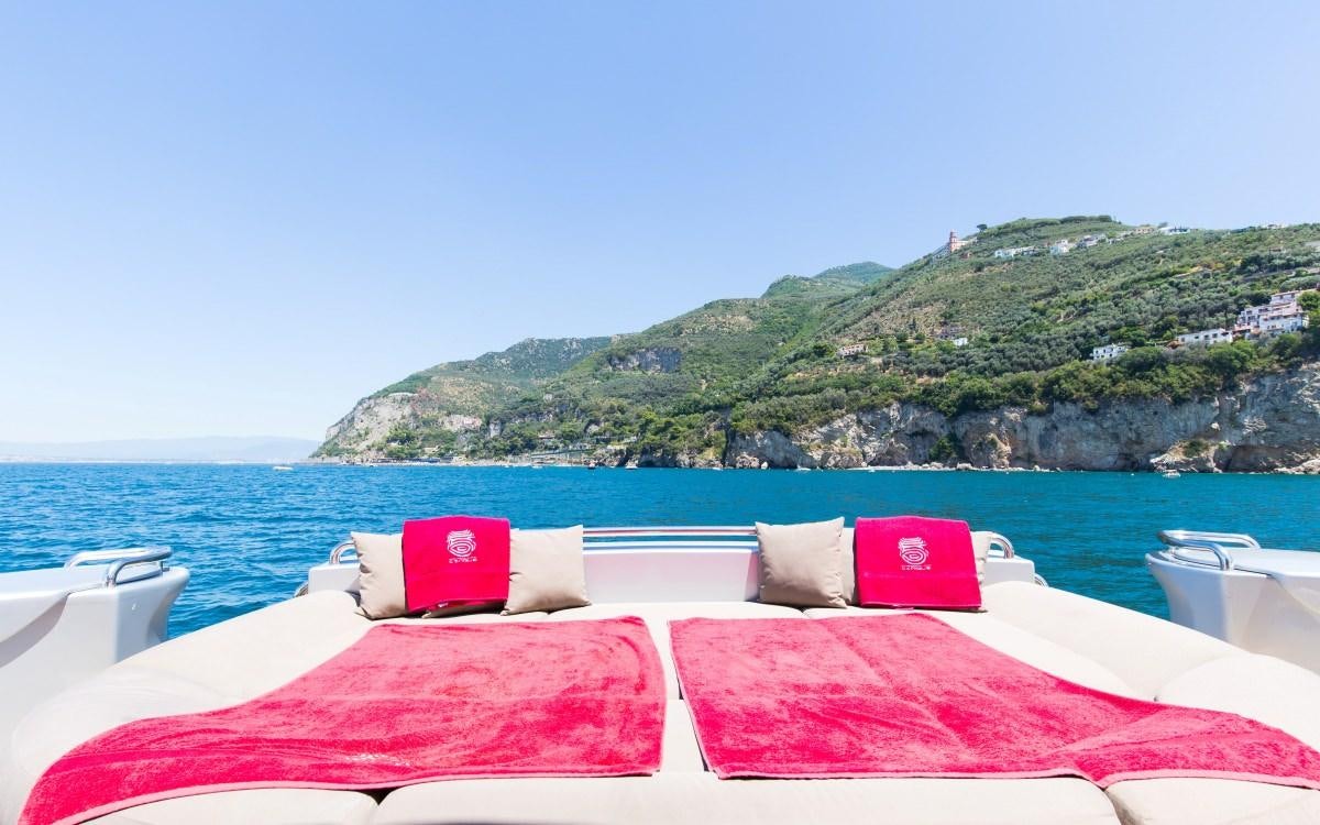 a boat on the water aboard CINQUE Yacht for Charter