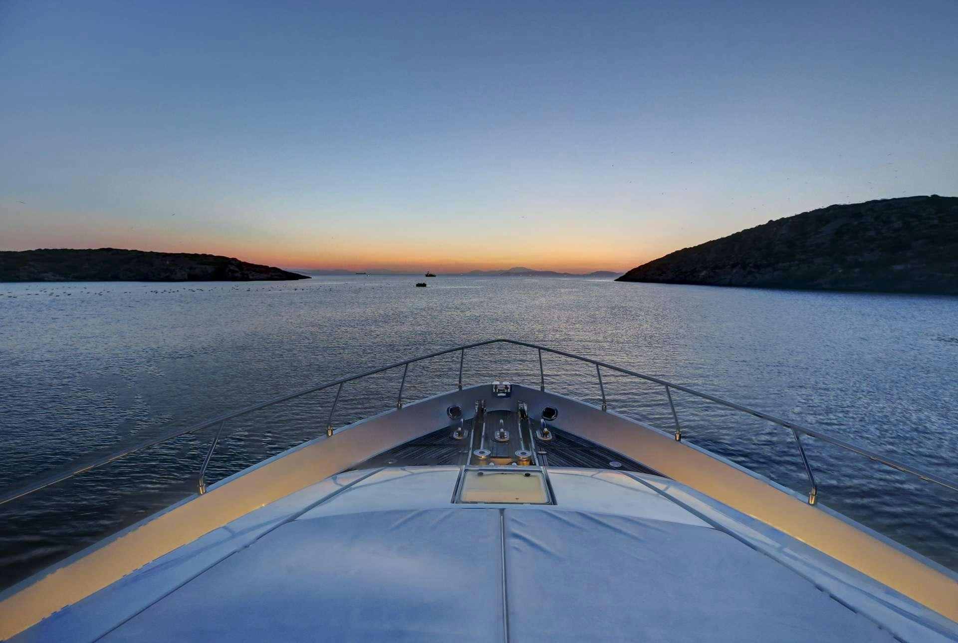 a boat on the water aboard ALSIUM Yacht for Charter