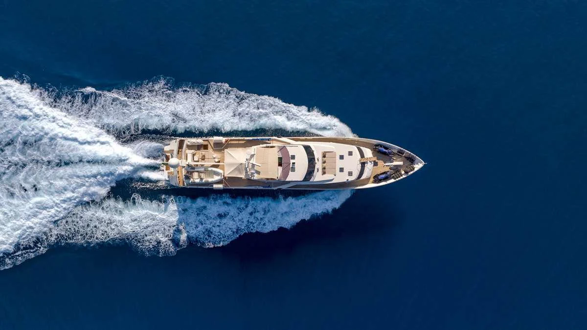 a ship in the water aboard SUNLINER X Yacht for Charter