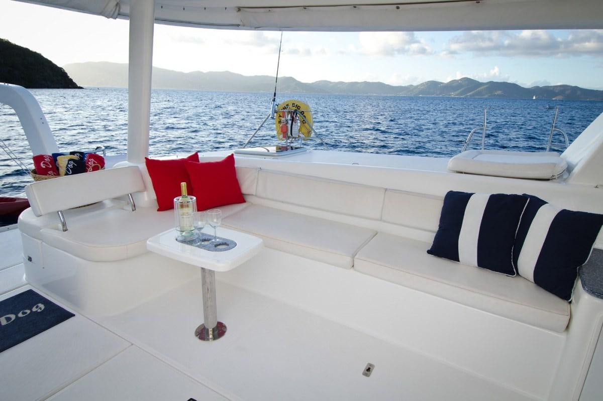 a boat on the water aboard THE BIG DOG Yacht for Charter
