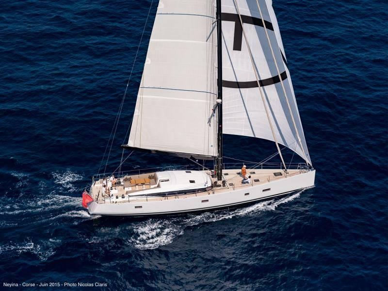 a sailboat on the water aboard NEYINA Yacht for Charter