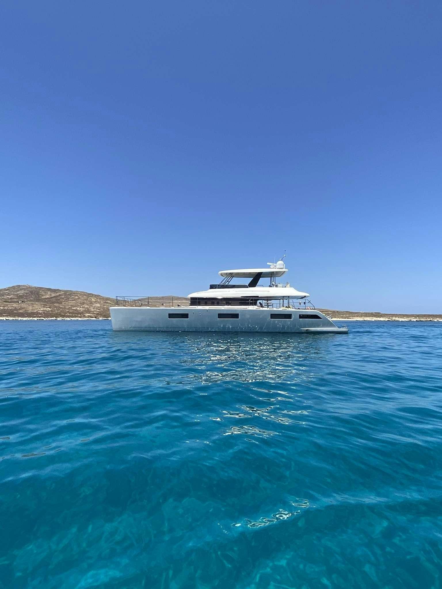 a boat in the water aboard LONG MONDAY Yacht for Charter