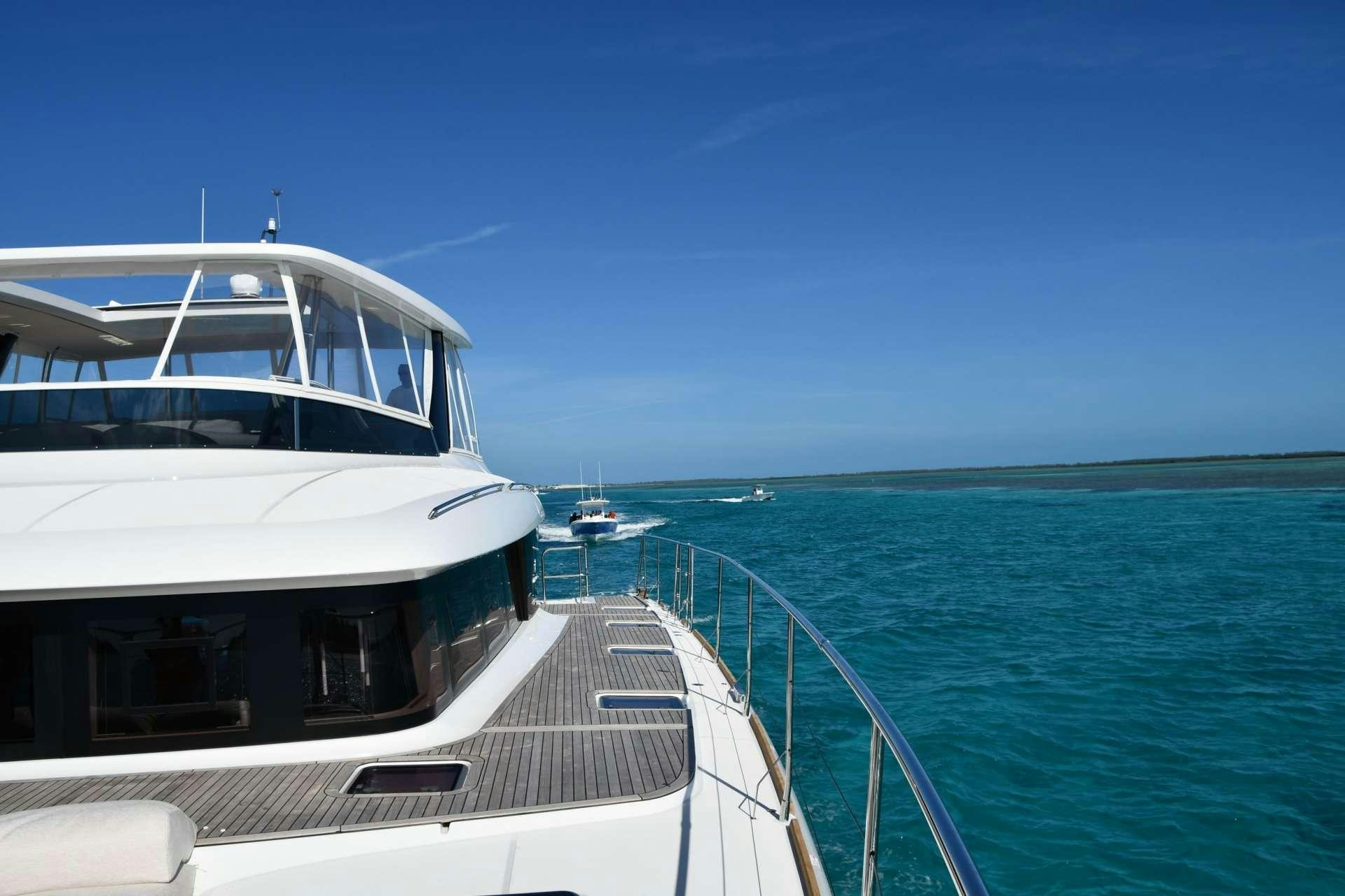 a boat on the water aboard LONG MONDAY Yacht for Charter