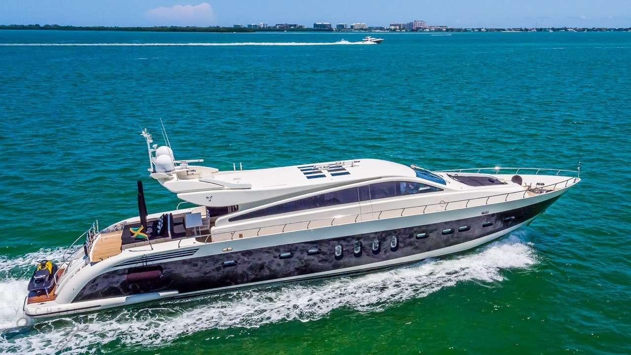 a boat on the water aboard FRIDAY Yacht for Charter