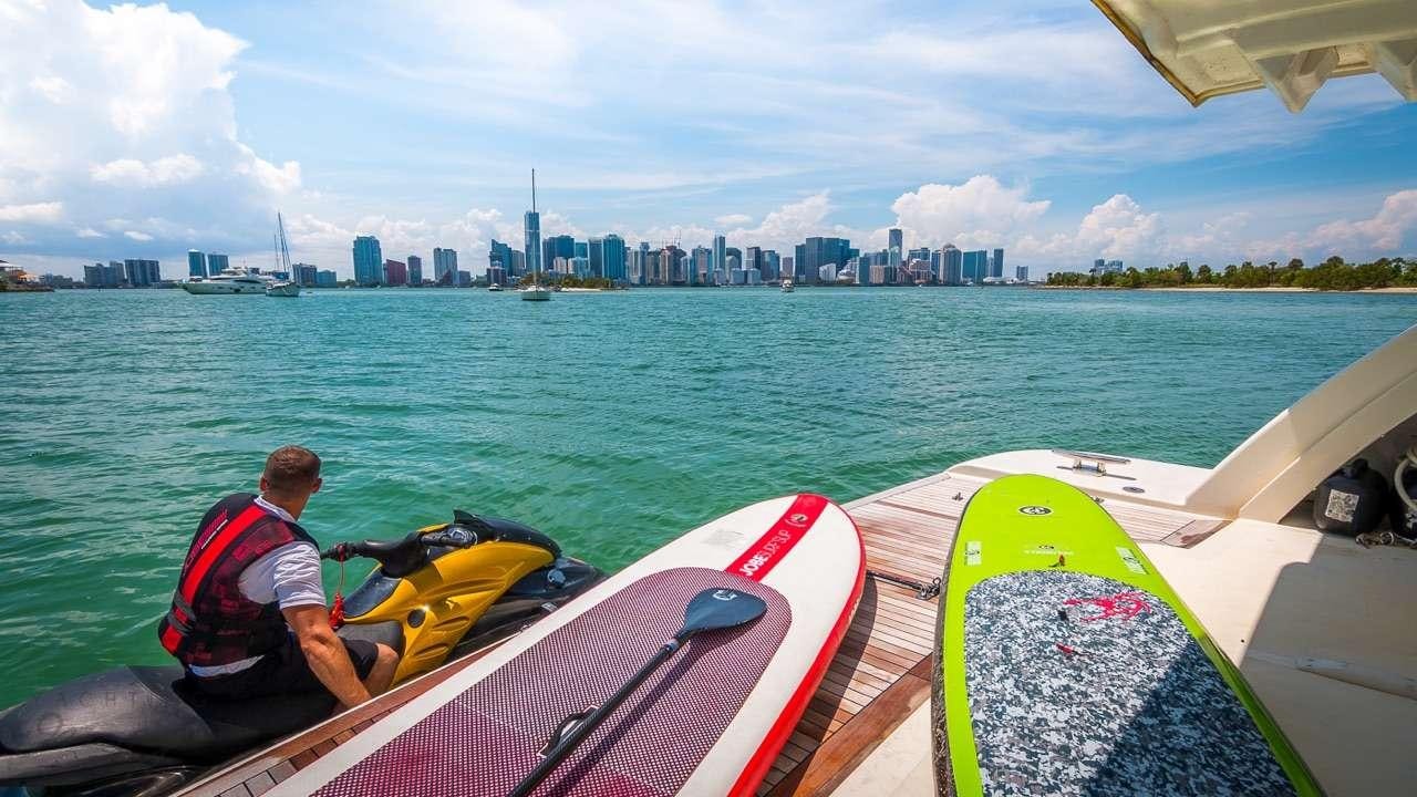 a person in a boat aboard FRIDAY Yacht for Charter