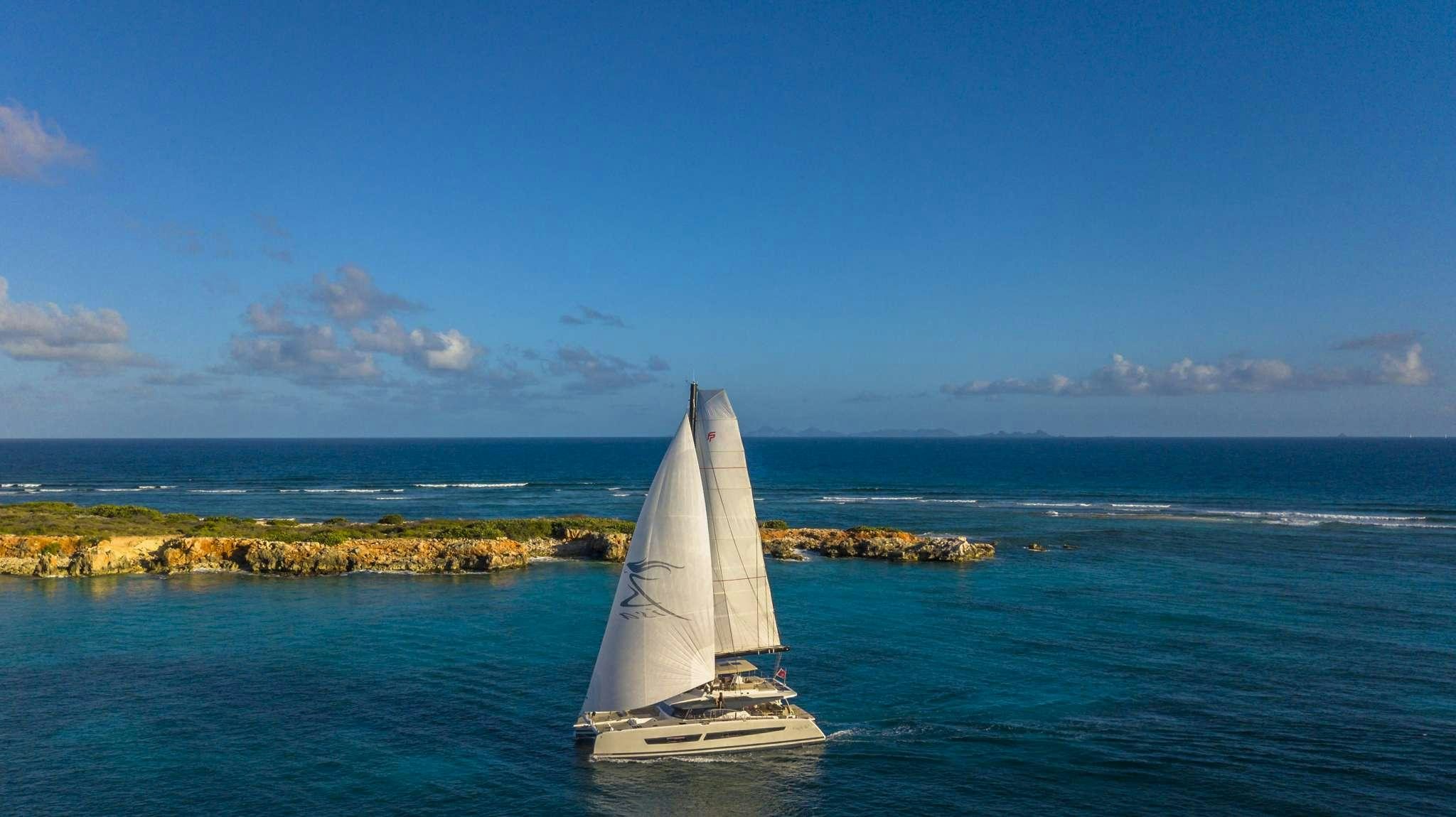 a sailboat on the water aboard LISA OF THE SEAS Yacht for Charter