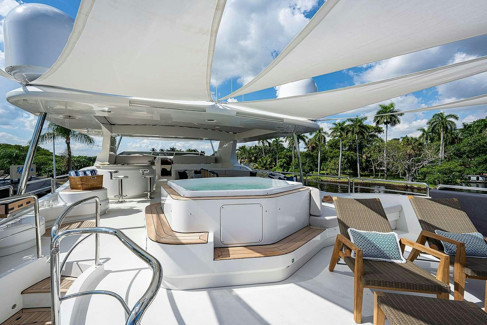 a pool on a deck aboard SWEET EMOCEAN Yacht for Charter