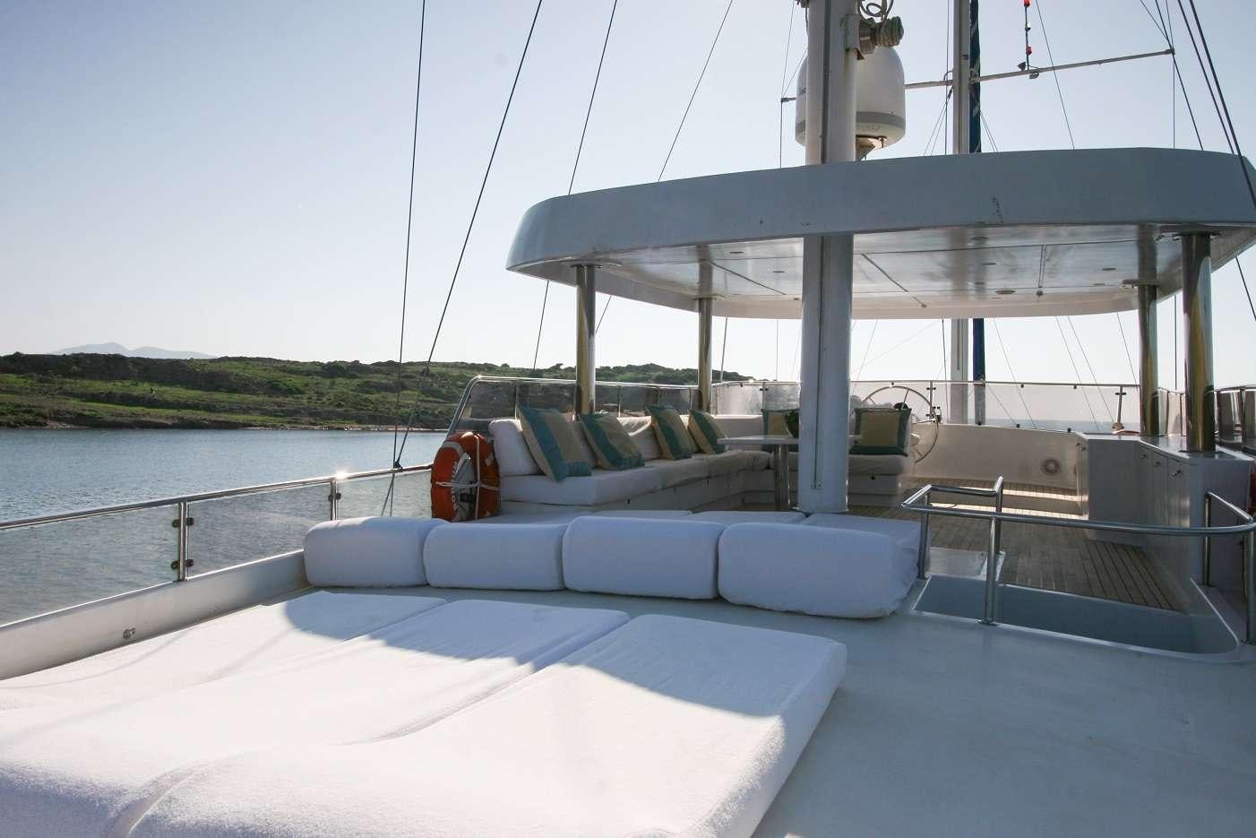 a boat on the water aboard CANEREN Yacht for Charter