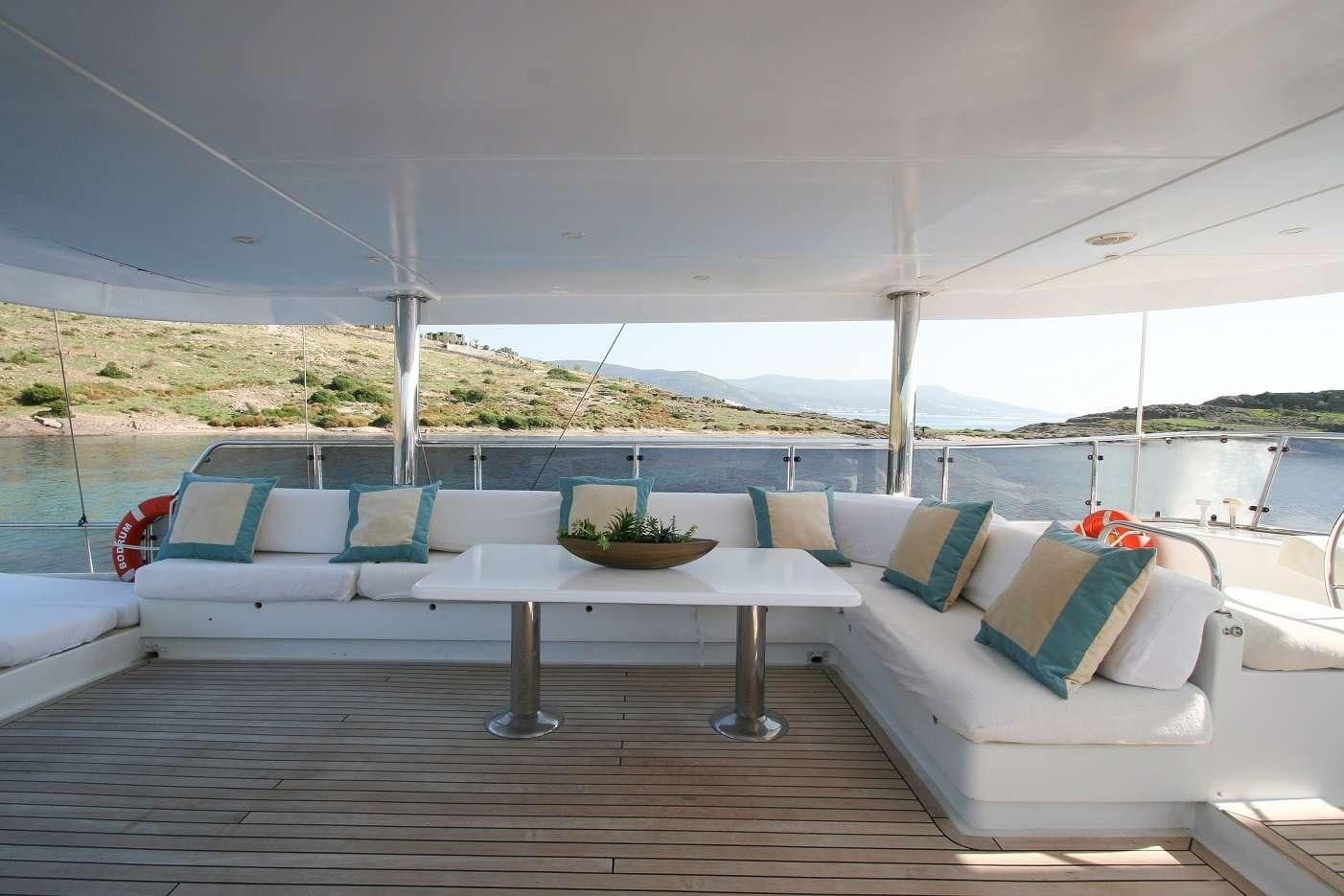 a boat on the water aboard CANEREN Yacht for Charter